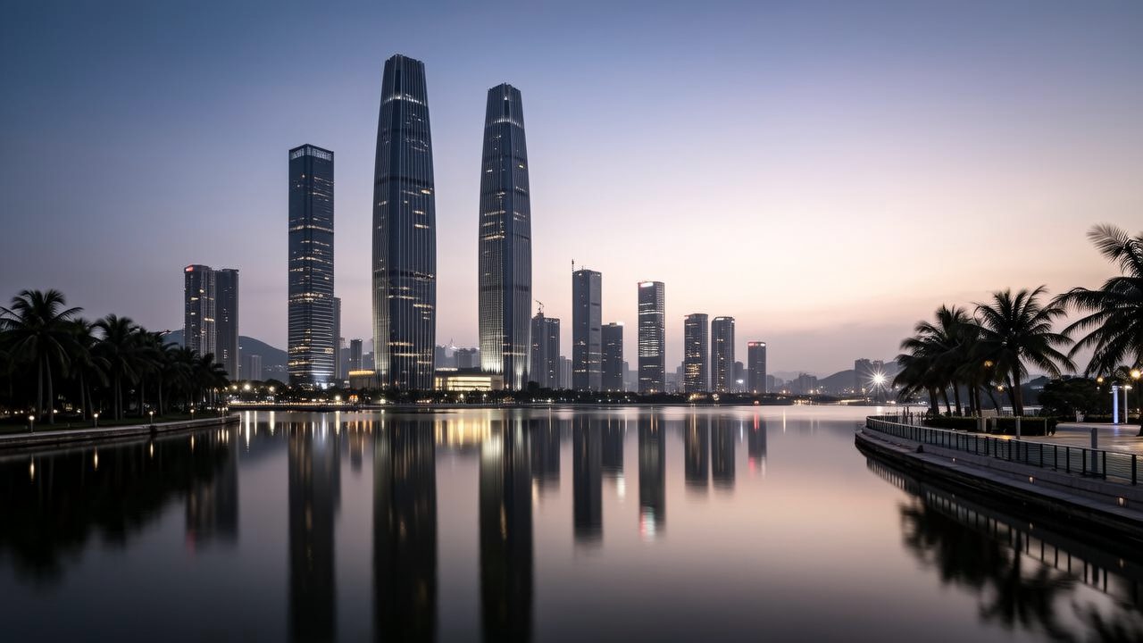 Travel from the arrivals exit into a Chinese city